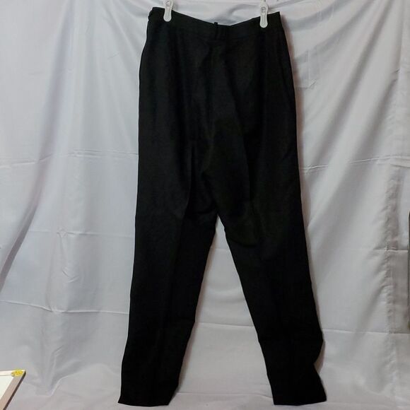 EDDIE BAUER/SLIM TROUSER TALL, NEW, BLACK SIZE 14, WOMEN'S, LINEN - Picture 1 of 12